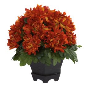 Mum with Black Hexagon Planter