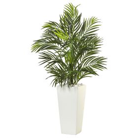 Areca Palm in White Planter UV Resist (Incoor/Outdoor)