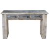 3 Drawer White Washed Wood Stand