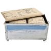 Ocean Breeze Storage Boxes Bench and Seating Set (Set of 3)