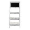 White Washed Farmhouse Stand with Chalkboard