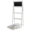 White Washed Farmhouse Stand with Chalkboard