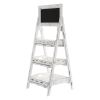White Washed Farmhouse Stand with Chalkboard