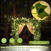 Artificial Ivy Battery Powered String Lights 180Pcs Leaves 50Pcs LED Beads Fake Leaf Fairy Lamps DIY Decorative Night Light For Wedding Kitchen Wall D