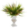 Eucalyptus and Grass Artificial Plant in Urn (Set of 3)