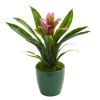 Bromeliad Artificial Plant in Green Planter (Set of 3)