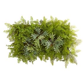 Staghorn and Fern Artificial Living Wall