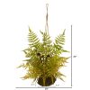 Fern Artificial Plant in Metal Hanging Basket