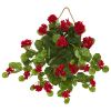 Geranium Artificial Plant in Decorative Hanging Frame