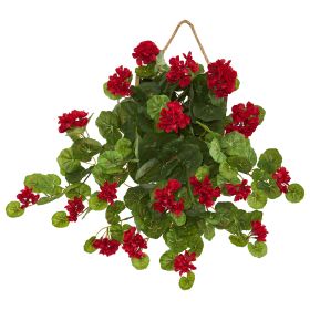 Geranium Artificial Plant in Decorative Hanging Frame