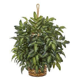 Bracken Fern Artificial Plant in Hanging Basket