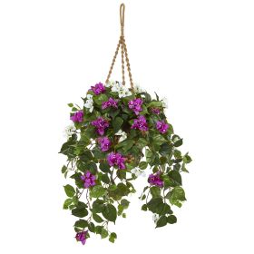Mixed Bougainvillea Artificial Plant Hanging Basket