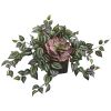 Echeveria and Wandering Jew Plant in Black Vase
