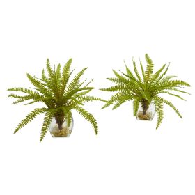 Fern Artificial Plant in Vase (Set of 2)