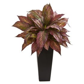 Musa Artificial Plant in Black Planter