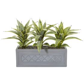 Sanseveria Artificial Plant in Stone Planter