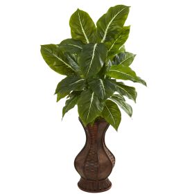 Ever Green Plant in Decorative Urn (Real Touch)