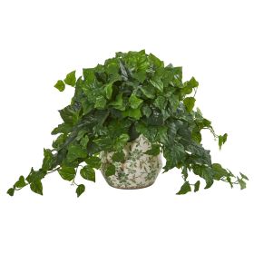 London Ivy Artificial Plant in Vase (Real Touch)