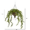 Ivy Artificial Hanging Plant in Hanging Metal Bowl