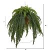 Giant Boston Fern Artificial Plant in Hanging Cone