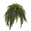 Giant Boston Fern Artificial Plant in Hanging Cone