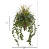 Ivy and Mix Greens Artificial Plant in Hanging Bowl