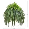 Giant Boston Fern Artificial Plant in Cement Bowl