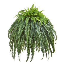 Giant Boston Fern Artificial Plant in Cement Bowl