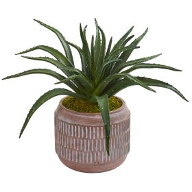Aloe Succulent Artificial Plant in Decorative Planter
