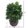 Bamboo Palm Artificial Plant in Metal Bowl