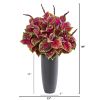Coleus Artificial Plant in Gray Planter