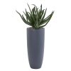 Aloe Artificial Plant in Gray Planter