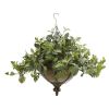 Dusty Miller Artificial Plant in Hanging Bowl