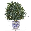 Olive with Berries Artificial Plant in Decorative Vase