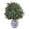 Olive with Berries Artificial Plant in Decorative Vase