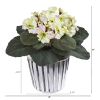 African Violet Artificial Plant in White Vase (Set of 2)