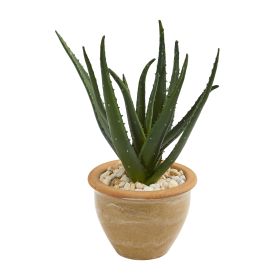 Aloe Artificial Plant in Decorative Vase