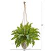 Fern Artificial Plant in Hanging Vase