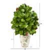 Magnolia Leaf Artificial Plant in Floral Urn