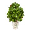 Magnolia Leaf Artificial Plant in Floral Urn