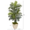 Areca Palm Artificial Plant in Country White Planter
