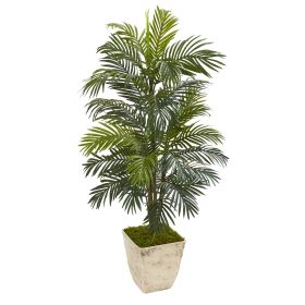 Areca Palm Artificial Plant in Country White Planter