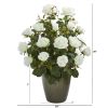 Garden Rose Artificial Plant in Green Planter