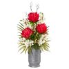 Cymbidium Orchid Succulent and Mixed Flower Plant