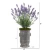 Lavender Artificial Plant in Decorative Metal Planter