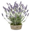 Lavender Artificial Plant in Weathe Red Oak Planter