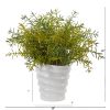Rosemary Artificial Plant in Decorative Swirl Planter