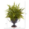 Fern Artificial Plant in Metal Goblet
