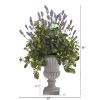 Lavender and Dusty Miller Artificial Plant in Urn