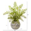 Maiden Hair Artificial Plant in Decorative Vase